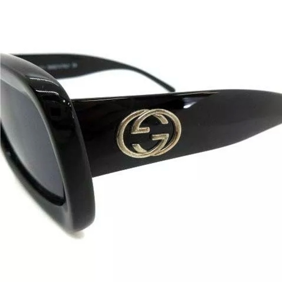 RARE ?AUTH GUCCI MOD VINTAGE 2407 S SUNGLASSES black rectangle Square Guccisima main image 11